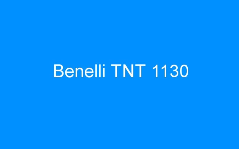 Lire la suite à propos de l’article Benelli TNT 1130