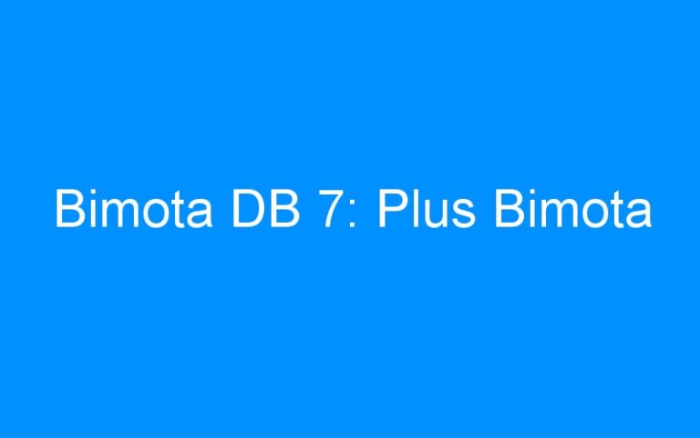 Bimota DB 7: Plus Bimota