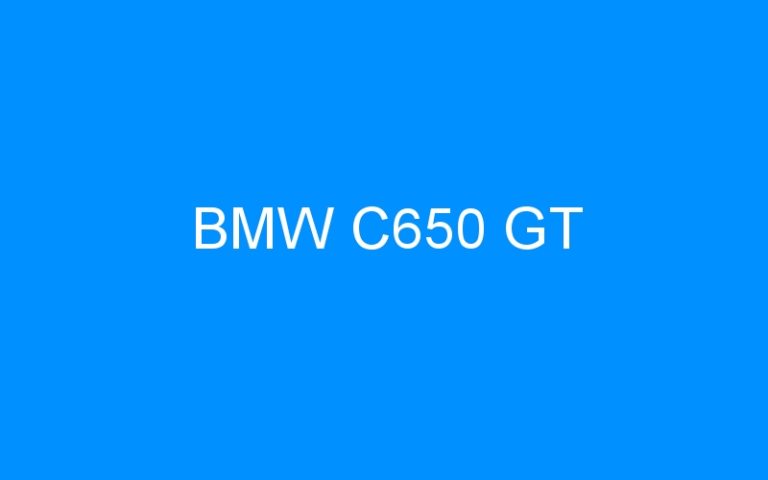 Lire la suite à propos de l’article BMW C650 GT
