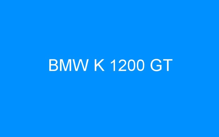 Lire la suite à propos de l’article BMW K 1200 GT
