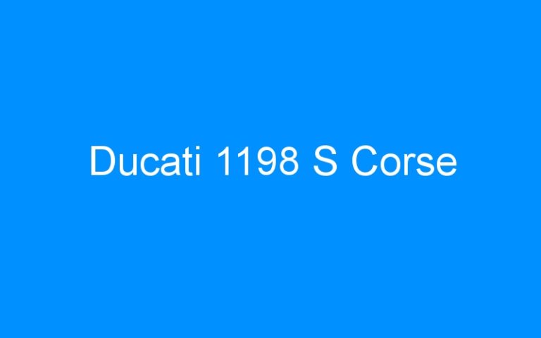 Ducati 1198 S Corse