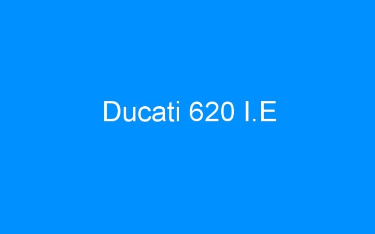 Lire la suite à propos de l’article Ducati 620 I.E