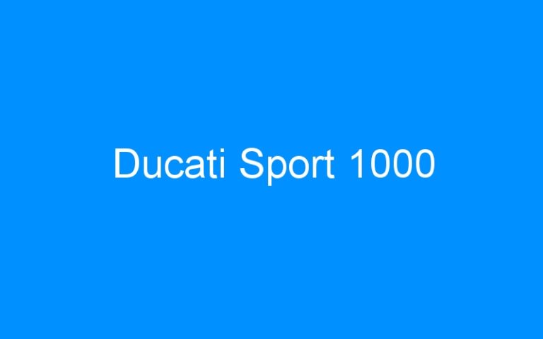 Lire la suite à propos de l’article Ducati Sport 1000