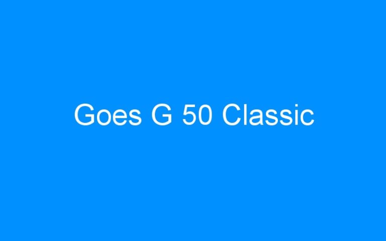 Lire la suite à propos de l’article Goes G 50 Classic