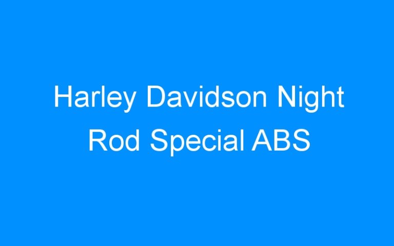 Lire la suite à propos de l’article Harley Davidson Night Rod Special ABS