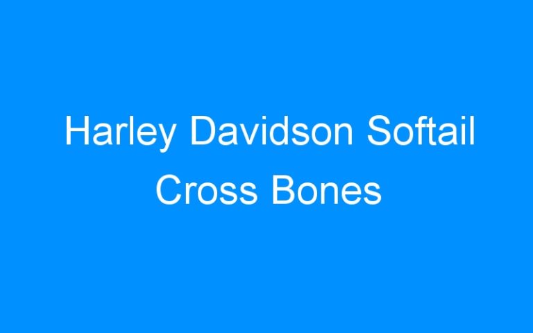 Lire la suite à propos de l’article Harley Davidson Softail Cross Bones