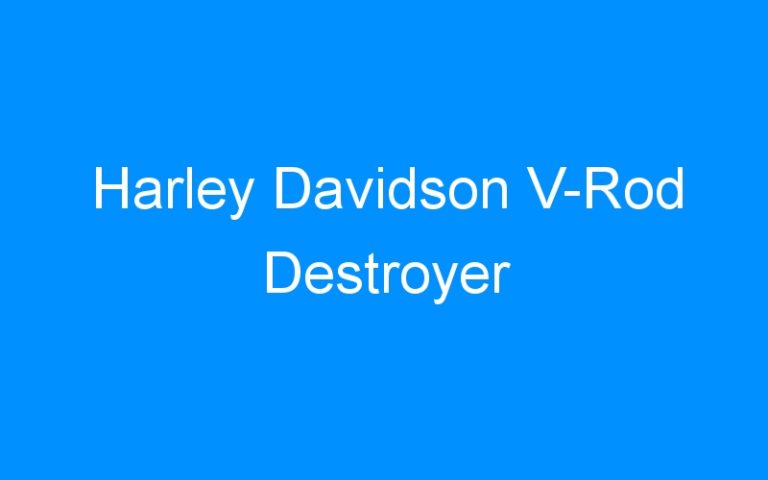 Lire la suite à propos de l’article Harley Davidson V-Rod Destroyer