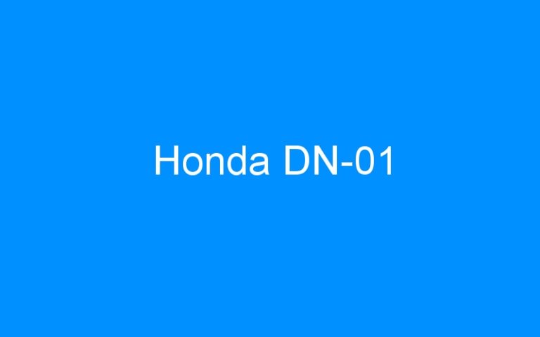 Lire la suite à propos de l’article Honda DN-01