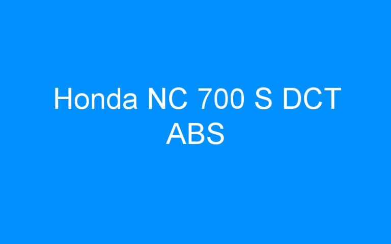 Lire la suite à propos de l’article Honda NC 700 S DCT ABS