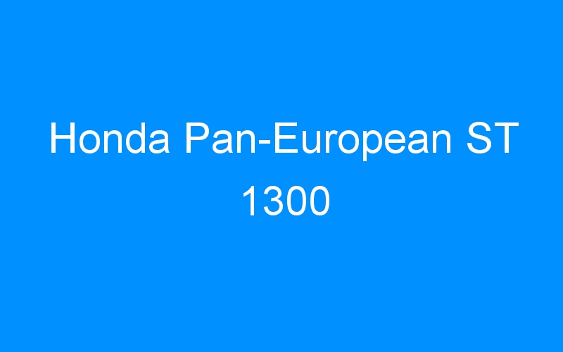 Honda Pan-European ST 1300