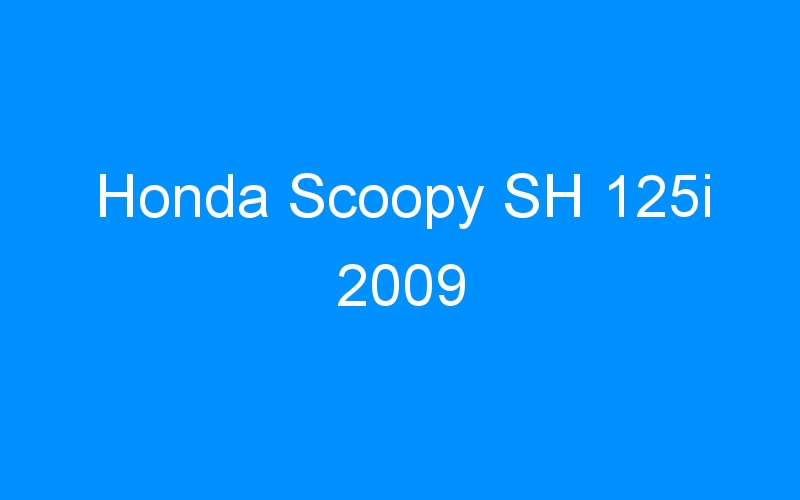 Honda Scoopy SH 125i 2009