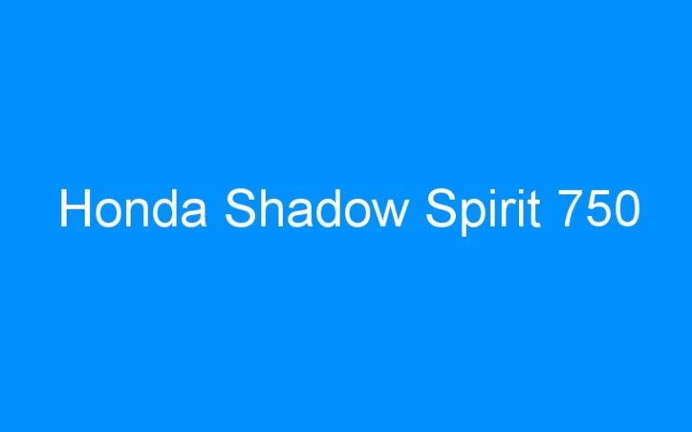 Lire la suite à propos de l’article Honda Shadow Spirit 750