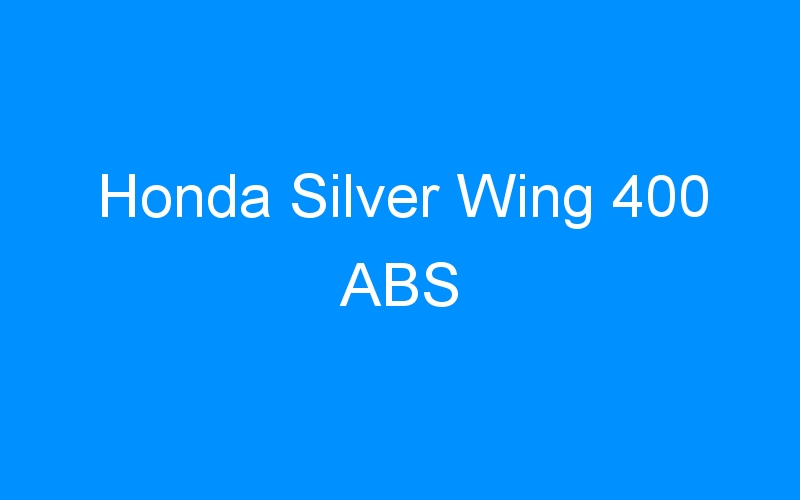 You are currently viewing Honda Silver Wing 400 ABS