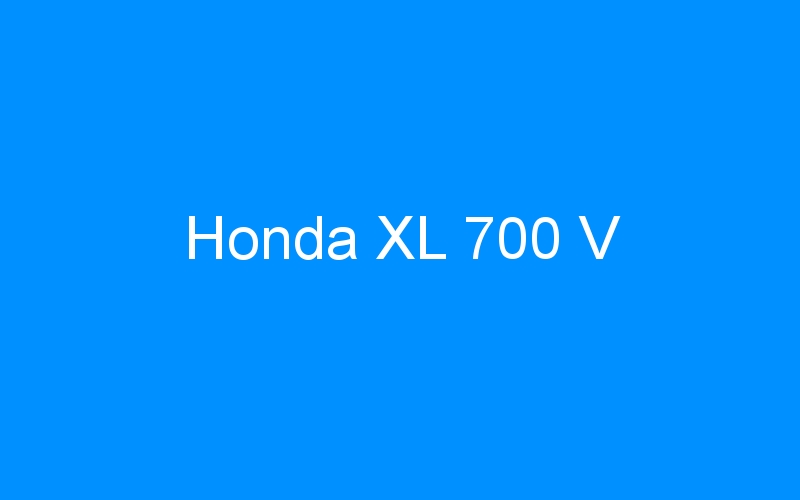 You are currently viewing Honda XL 700 V