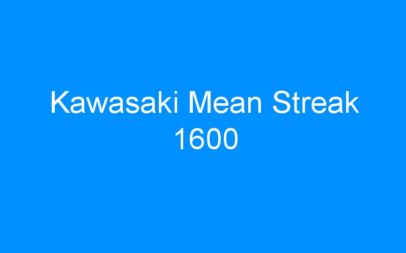 Kawasaki Mean Streak 1600