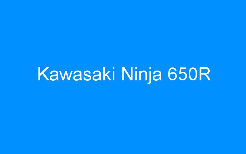 You are currently viewing Kawasaki Ninja 650R
