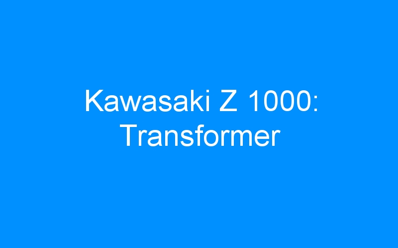 You are currently viewing Kawasaki Z 1000: Transformer