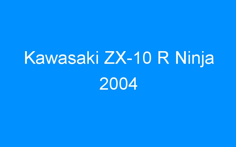 You are currently viewing Kawasaki ZX-10 R Ninja 2004