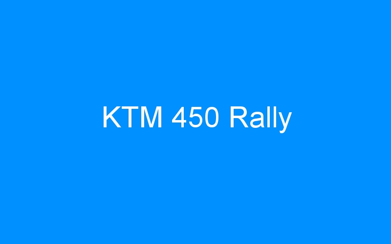You are currently viewing KTM 450 Rally