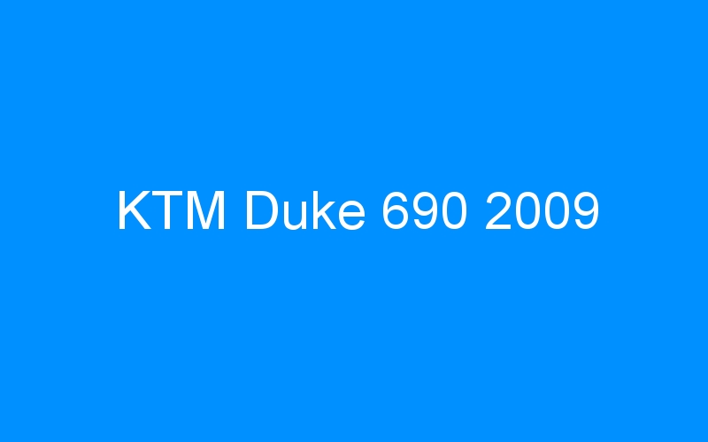 You are currently viewing KTM Duke 690 2009
