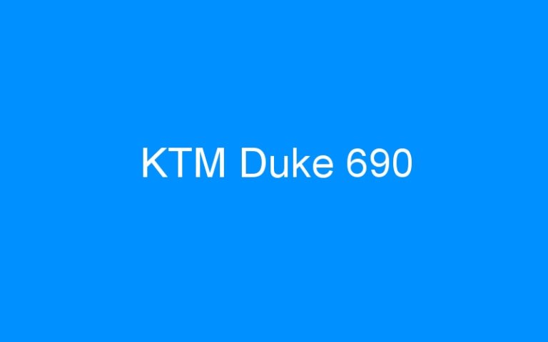 Lire la suite à propos de l’article KTM Duke 690