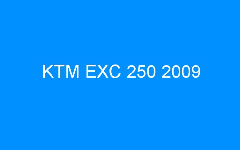Lire la suite à propos de l’article KTM EXC 250 2009