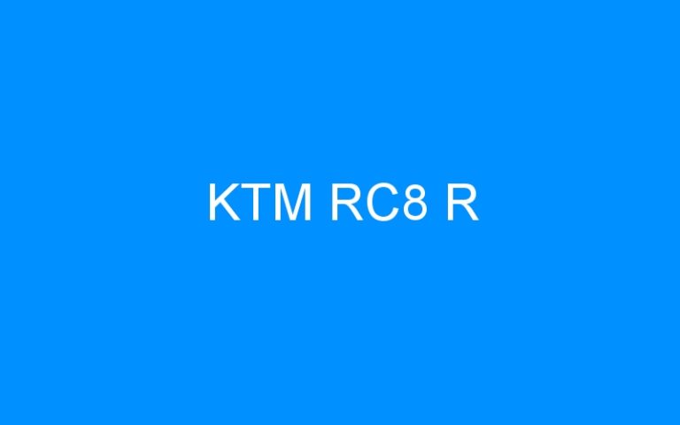 Lire la suite à propos de l’article KTM RC8 R