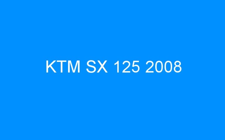 Lire la suite à propos de l’article KTM SX 125 2008