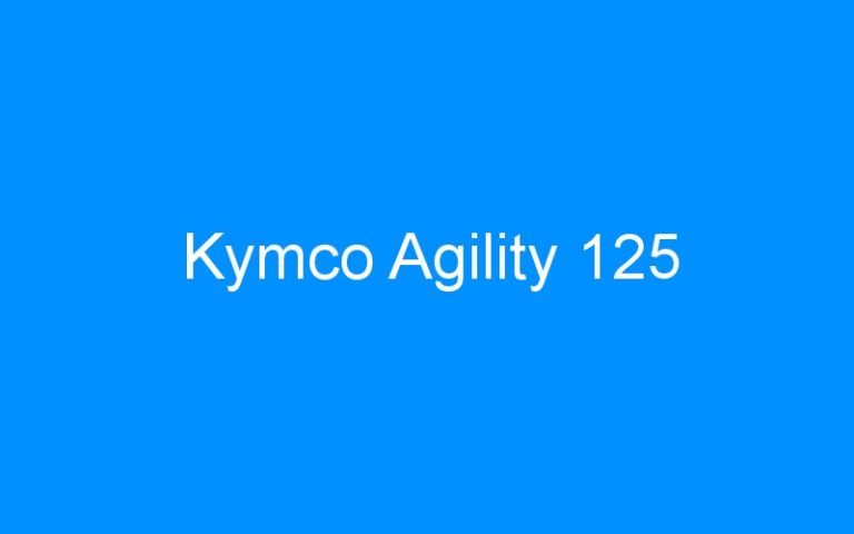Lire la suite à propos de l’article Kymco Agility 125