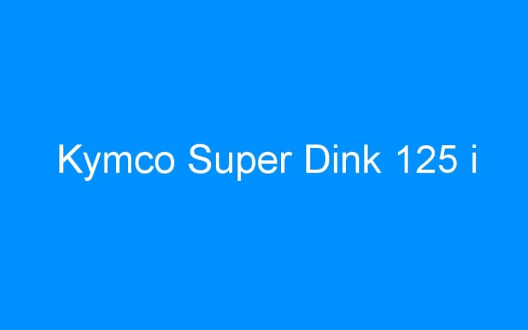 Lire la suite à propos de l’article Kymco Super Dink 125 i