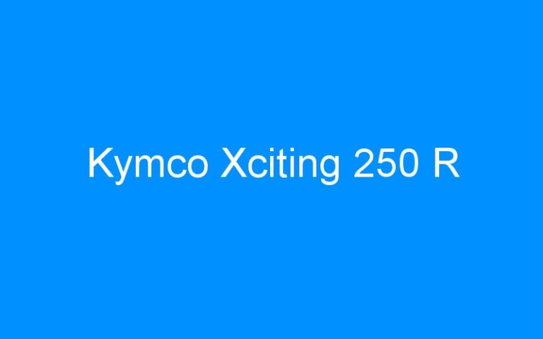 Lire la suite à propos de l’article Kymco Xciting 250 R