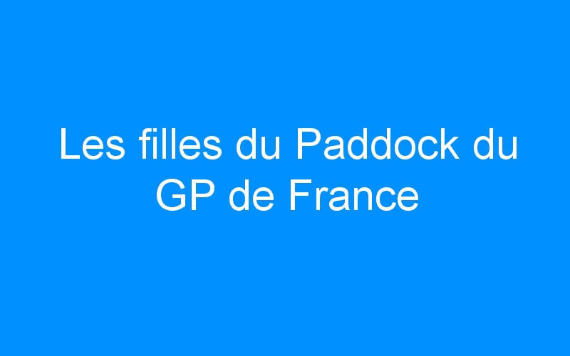 You are currently viewing Les filles du Paddock du GP de France
