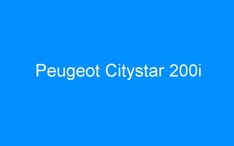 Peugeot Citystar 200i