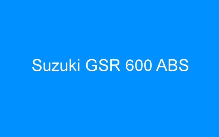 Suzuki GSR 600 ABS
