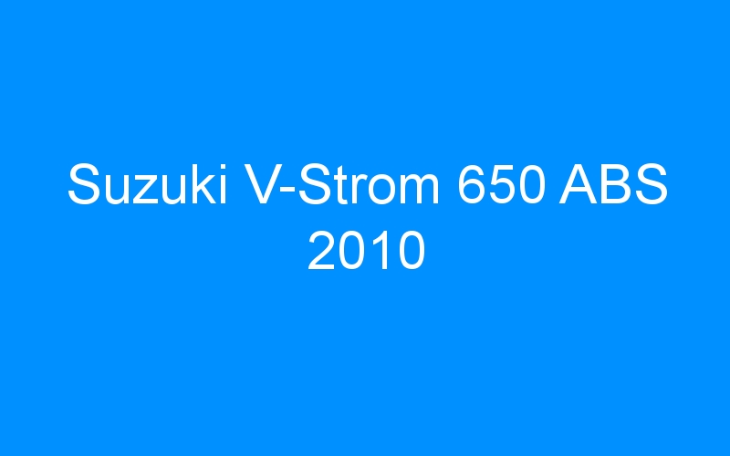 Suzuki V-Strom 650 ABS 2010