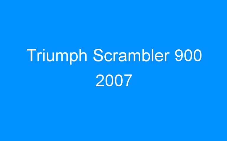 Lire la suite à propos de l’article Triumph Scrambler 900 2007
