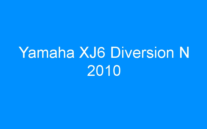Yamaha XJ6 Diversion N 2010