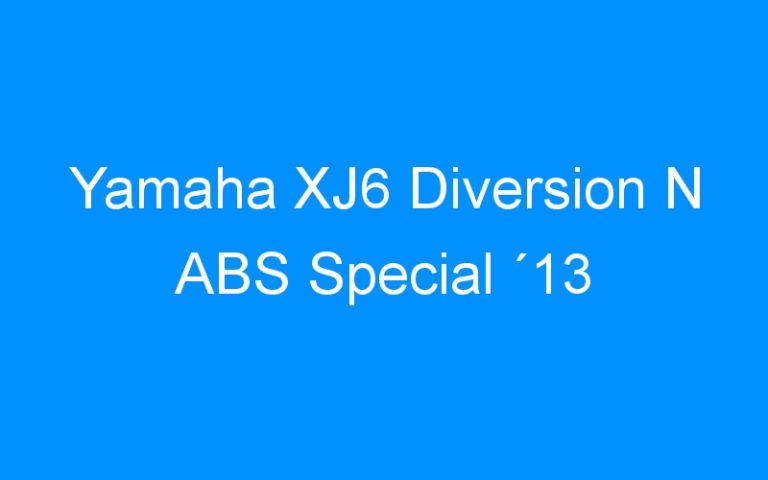 Lire la suite à propos de l’article Yamaha XJ6 Diversion N ABS Special ´13