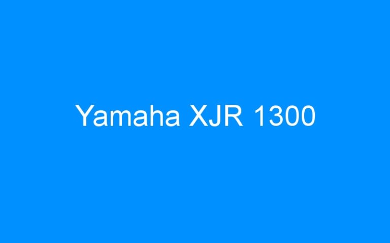 Lire la suite à propos de l’article Yamaha XJR 1300