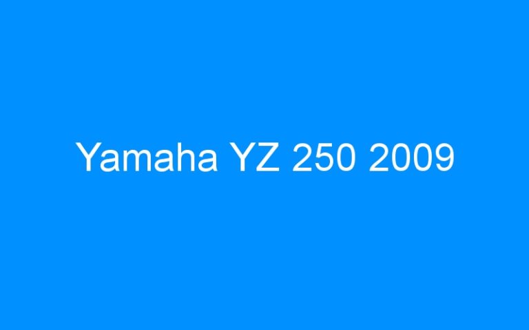 Lire la suite à propos de l’article Yamaha YZ 250 2009